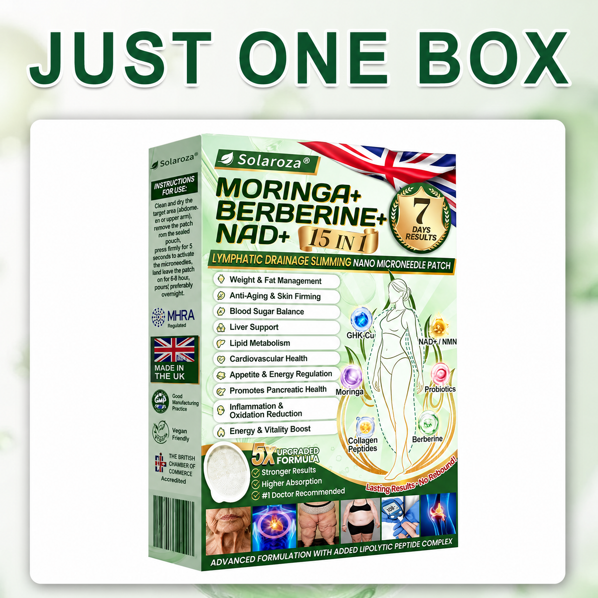 ✅Official Store | 🏆 Solaroza® Moringa & Berberine 15-IN-1 Advanced Nano Microneedle Patch (Once Daily, visible changes in 7 days) ✅ Obesity, Diabetes, Sleep Apnea, And Joint Issues