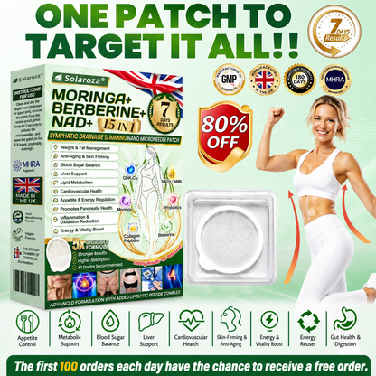 ✅Official Store | 🏆 Solaroza® Moringa & Berberine 15-IN-1 Advanced Nano Microneedle Patch (Once Daily, visible changes in 7 days) ✅ Obesity, Diabetes, Sleep Apnea, And Joint Issues